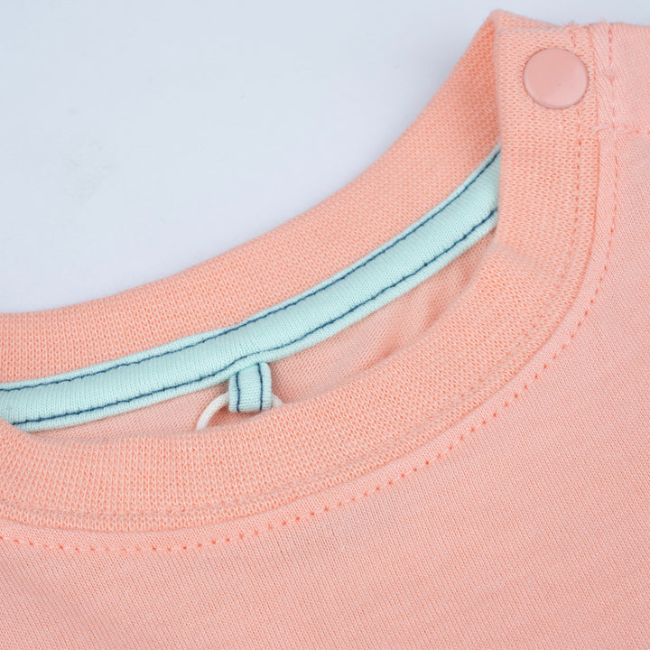Poney Boys Light Orange Cutey Dino in Town Short Sleeve Tee