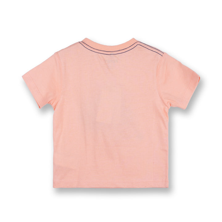 Poney Boys Light Orange Cutey Dino in Town Short Sleeve Tee