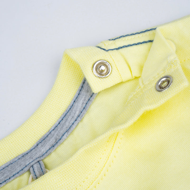 Poney Boys Light Yellow Big Wheel Poney Short Sleeve Tee