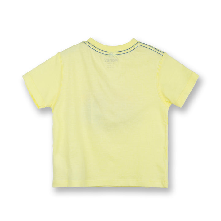 Poney Boys Light Yellow Big Wheel Poney Short Sleeve Tee