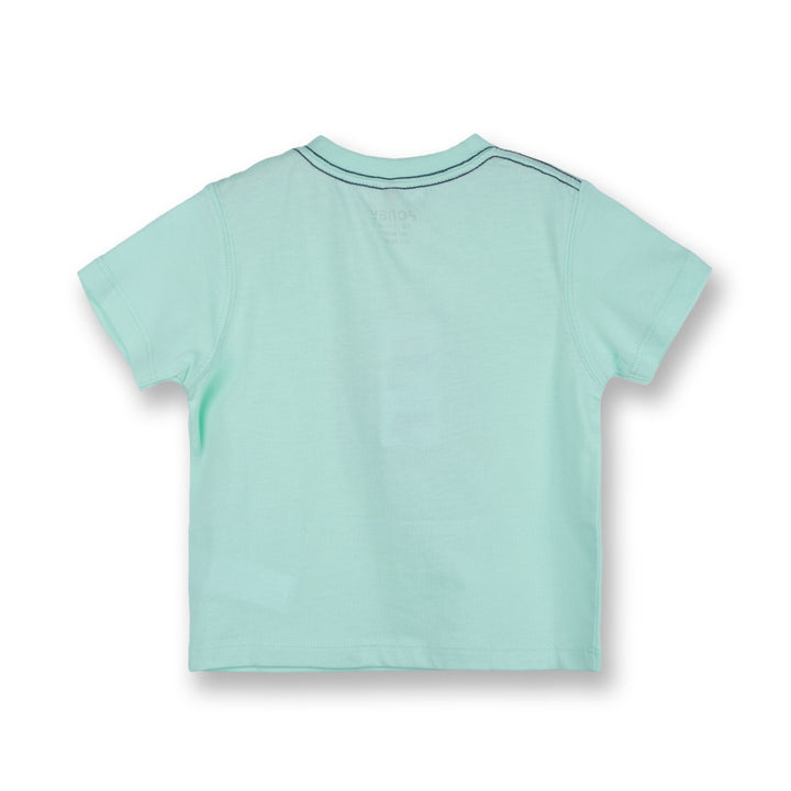 Poney Boys Light Green Excavation Dino Short Sleeve Tee