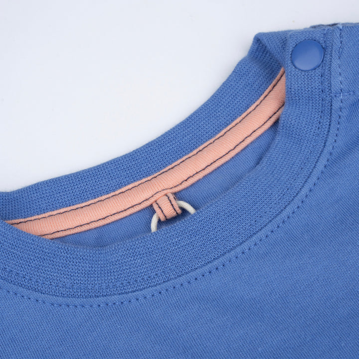 Poney Boys Blue Poney's Little Yellow Excavator Short Sleeve Tee