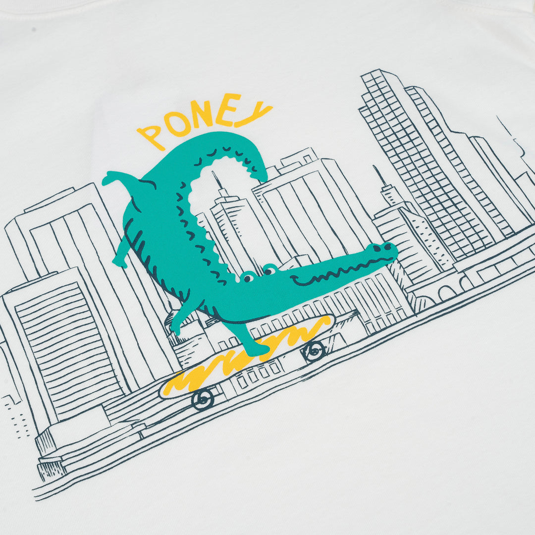 Poney Boys Cream Alli-Skater in the Town Short Sleeve Tee