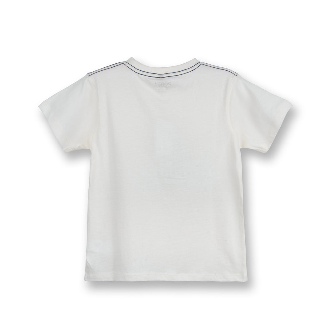 Poney Boys Cream Alli-Skater in the Town Short Sleeve Tee