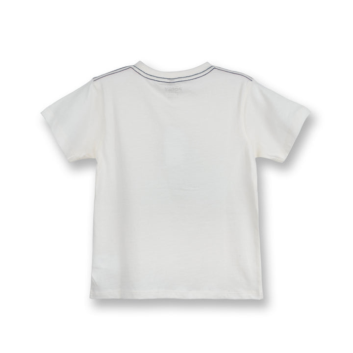 Poney Boys Cream Alli-Skater in the Town Short Sleeve Tee