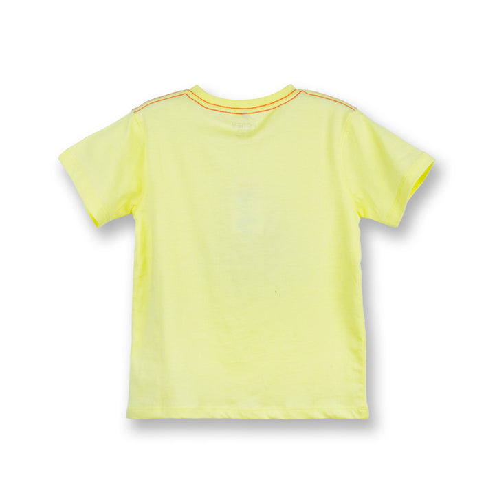 Poney Boys Light Yellow Monster Round the Town Short Sleeve Tee