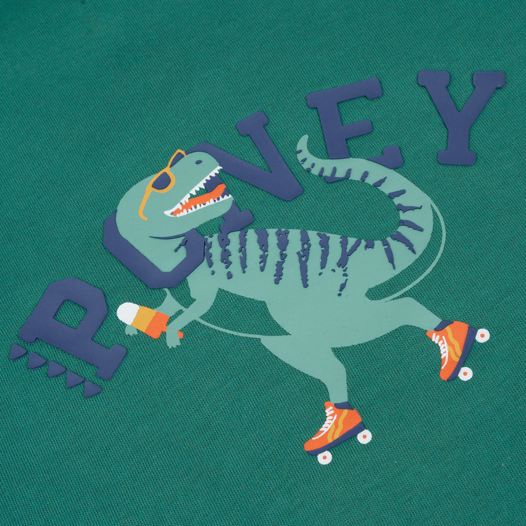 Poney Boys Green Rolly Poney Dino Short Sleeve Tee