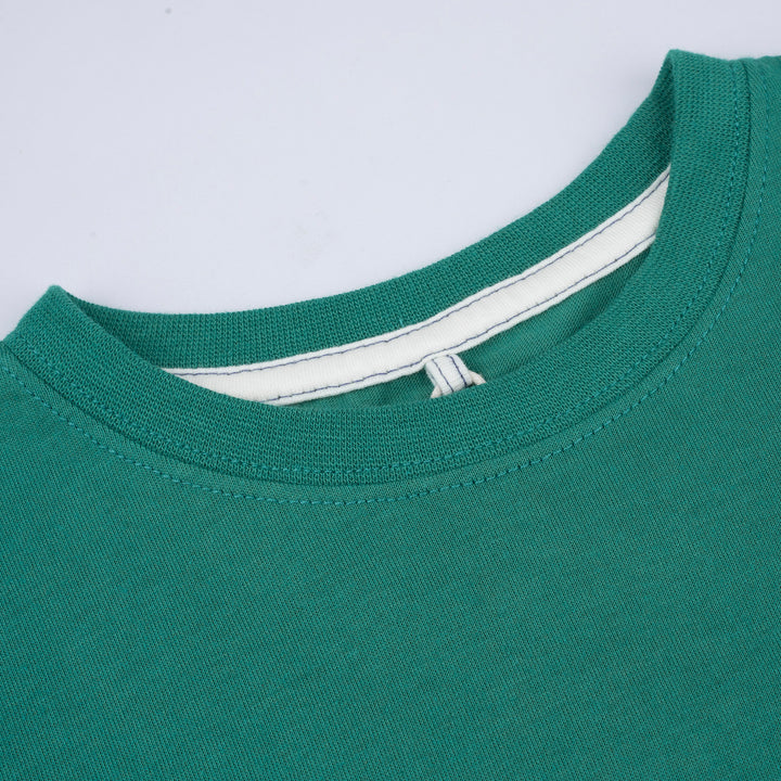 Poney Boys Green Rolly Poney Dino Short Sleeve Tee