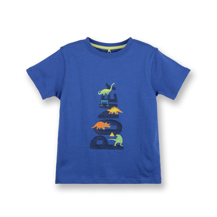 Poney Boys Blue Saurus on the Work Short Sleeve Tee