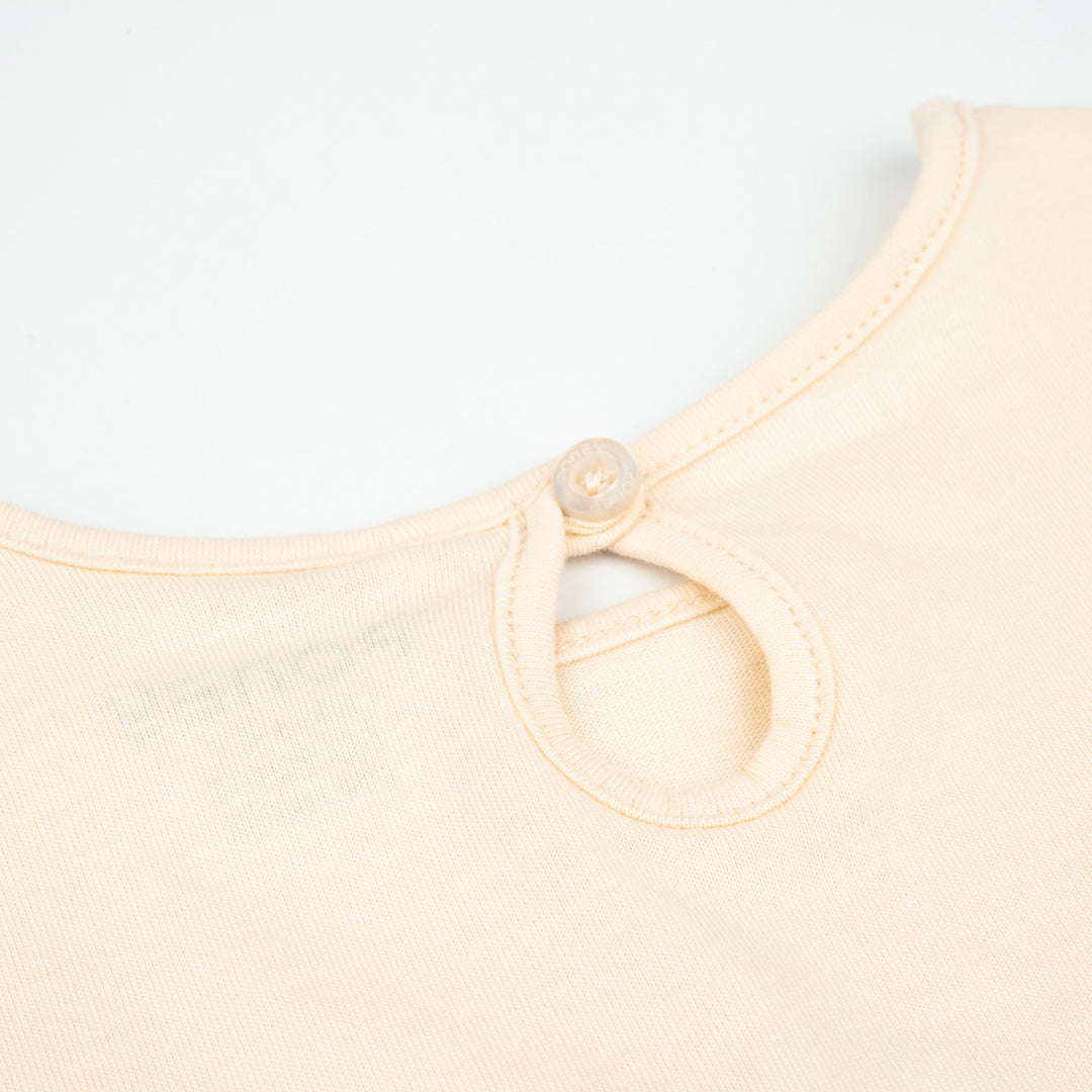 Poney Girls Beige Today Is A Good Day Short Sleeve Tee
