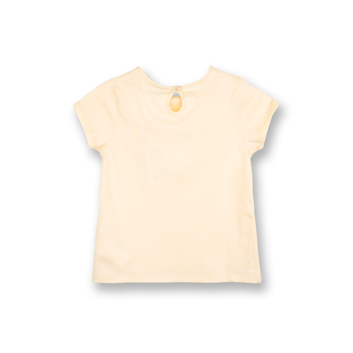 Poney Girls Beige Today Is A Good Day Short Sleeve Tee
