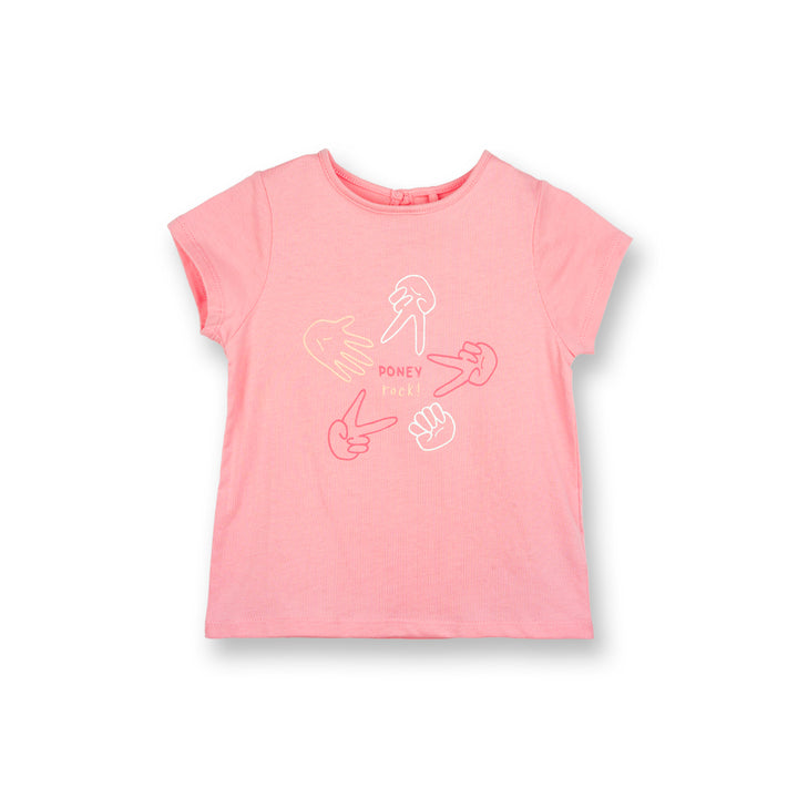 Poney Girls Pink Poney Rock Short Sleeve Tee