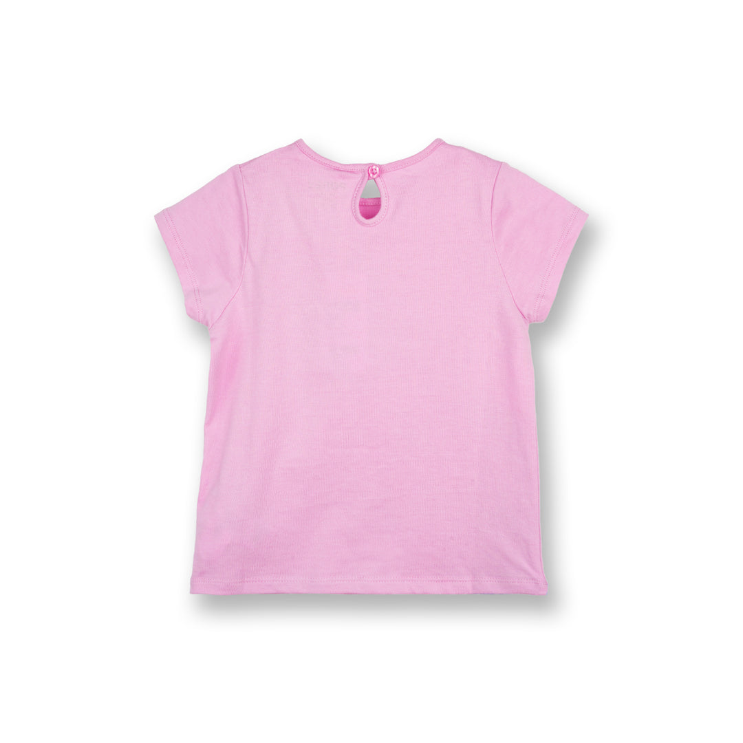 Poney Girls Light Purple Dazzling Unicorn Princess Short Sleeve Tee