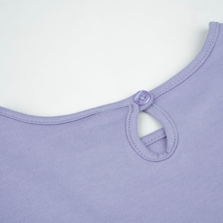 Poney Girls Purple Tic-Tac-Toe Short Sleeve Tee