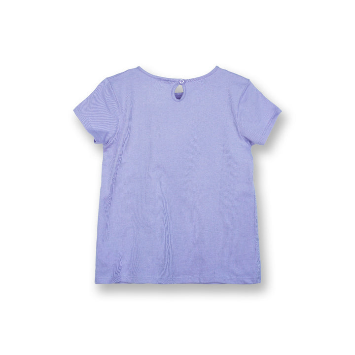 Poney Girls Purple Tic-Tac-Toe Short Sleeve Tee