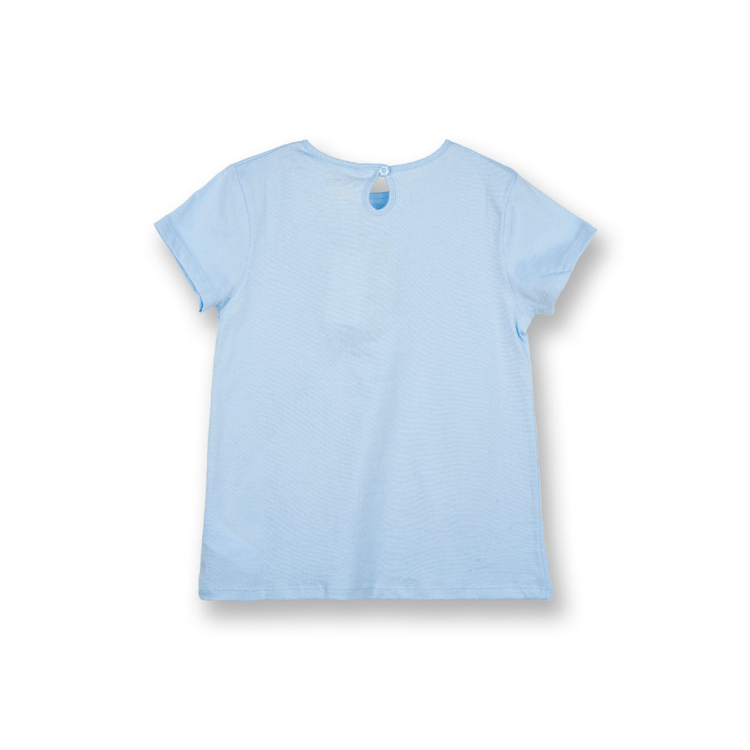 Poney Girls Light Blue Purrr-rincess Short Sleeve Tee