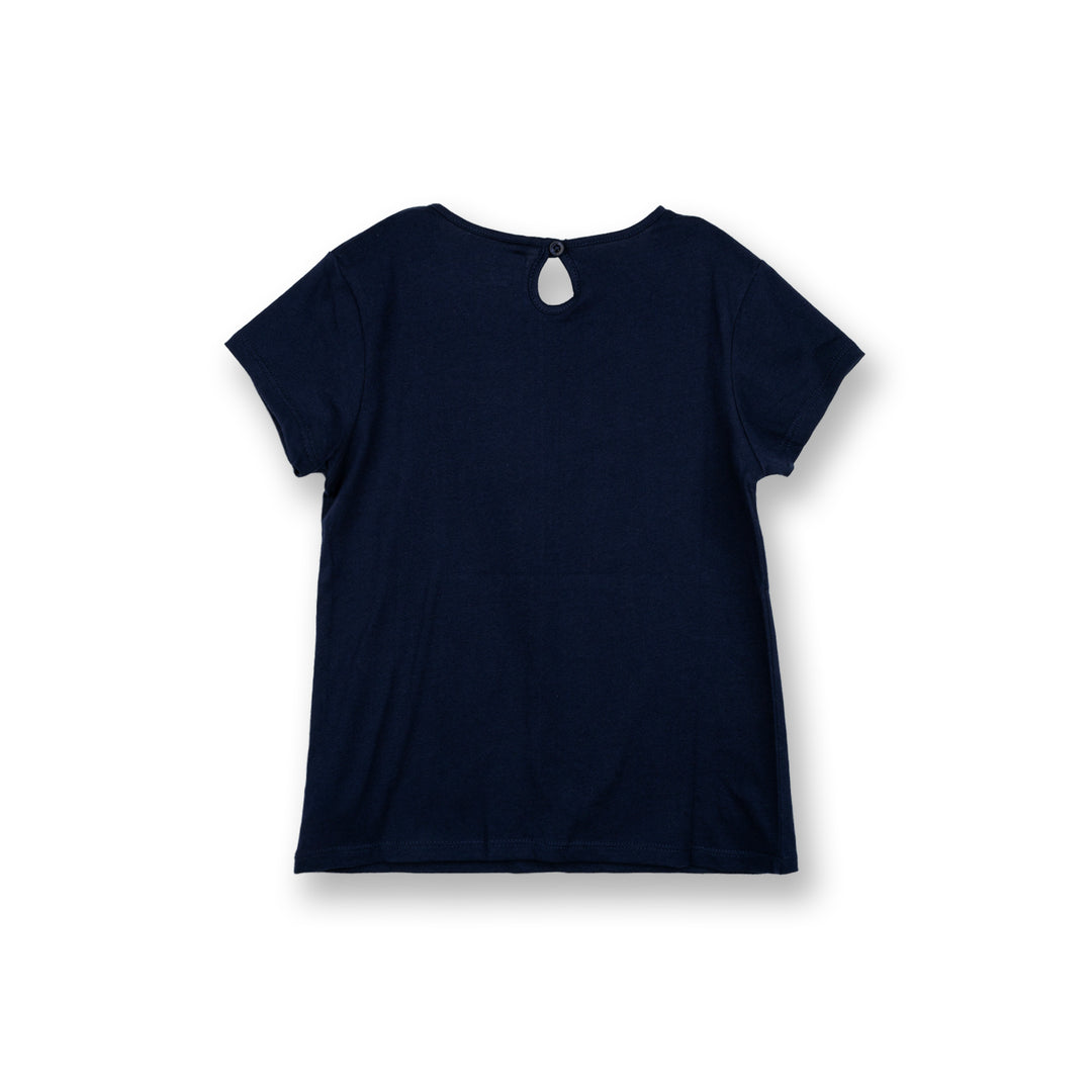 Poney Girls Navy Girl Powers Short Sleeve Tee