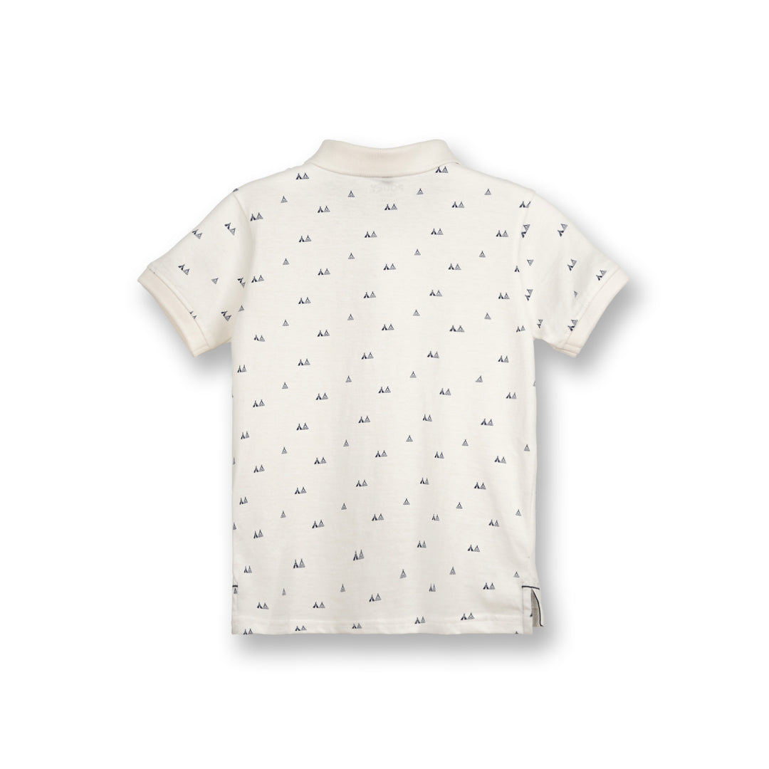 Poney Boys White Glamping Short Sleeve Polo
