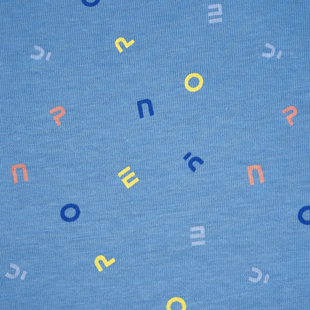 Poney Boys Blue Colourful Logo Short Sleeve Polo