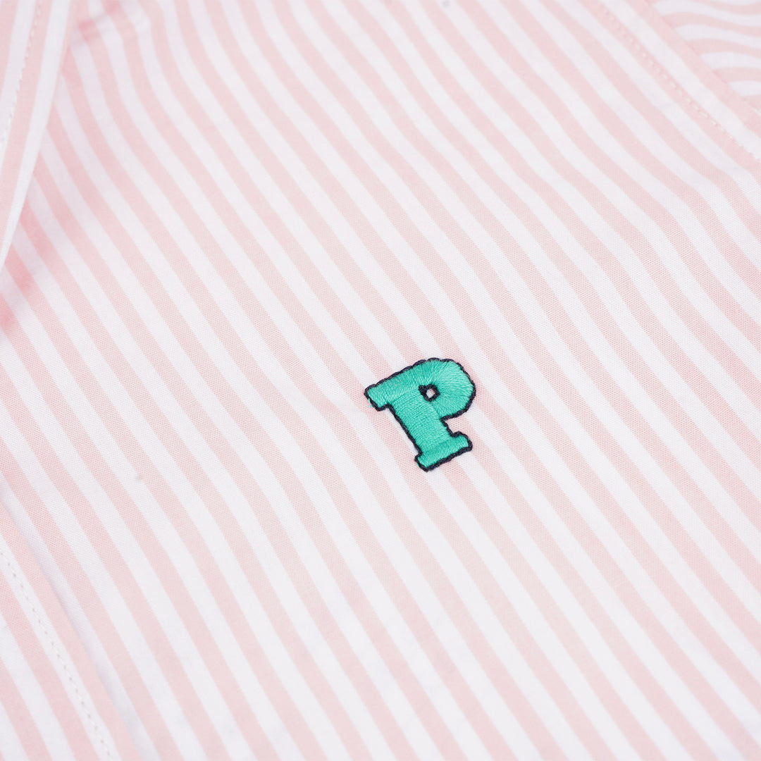 Poney Boys Pink-a-boo Striped Short Sleeve Shirt