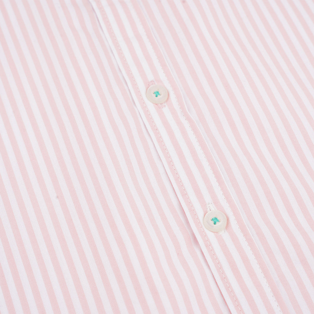 Poney Boys Pink-a-boo Striped Short Sleeve Shirt