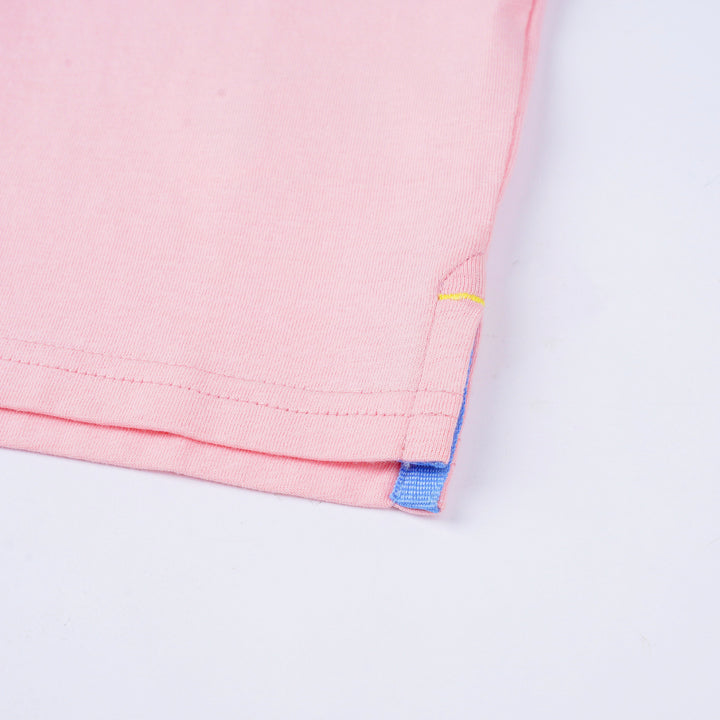 Poney Boys Pink Cut & Sew Short Sleeve Polo