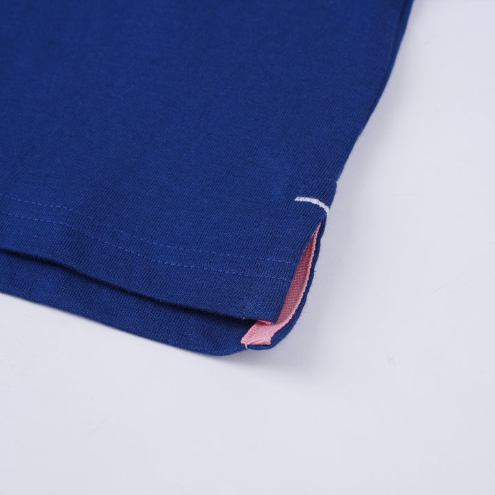 Poney Boys Blue Cut & Sew Short Sleeve Polo