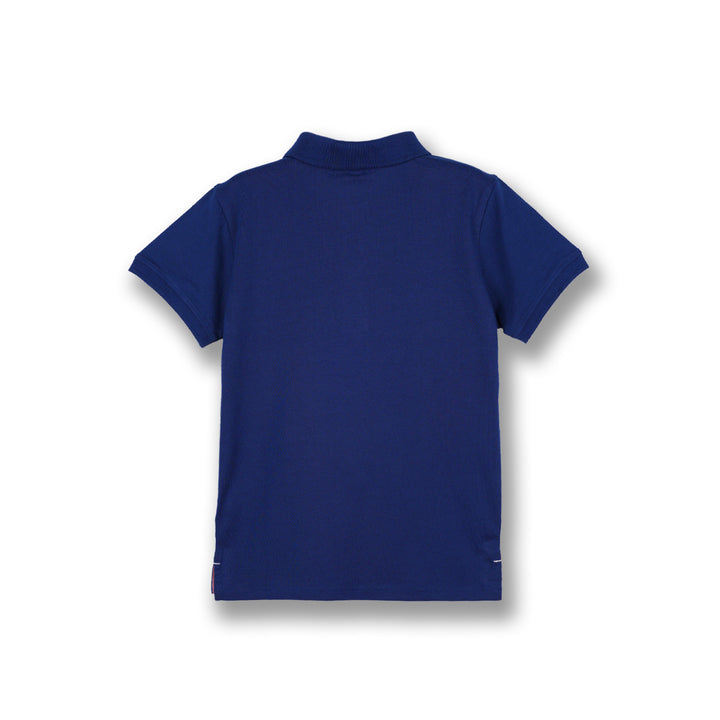 Poney Boys Blue Cut & Sew Short Sleeve Polo