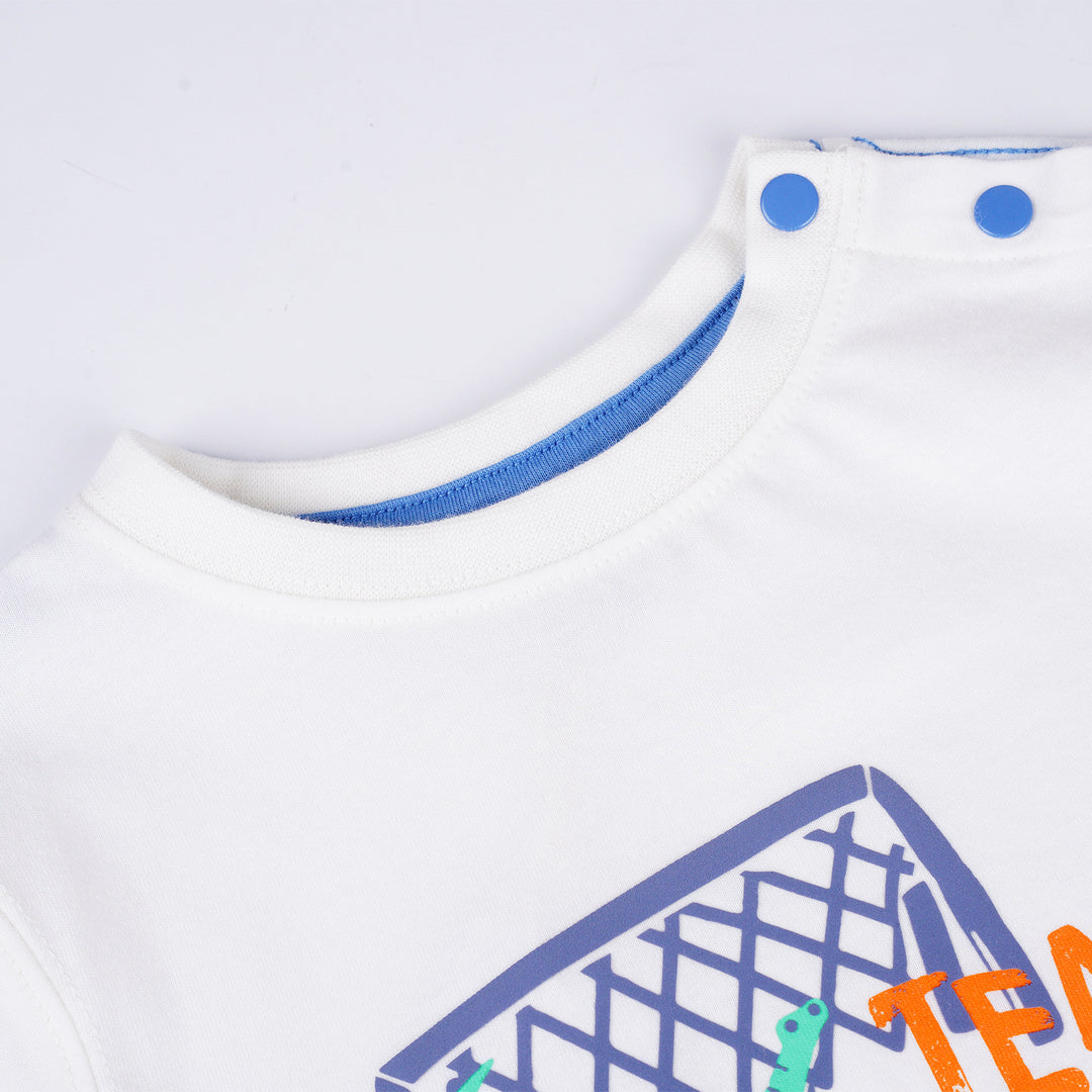 Poney Boys White Poney Football Club Short Sleeve Tee