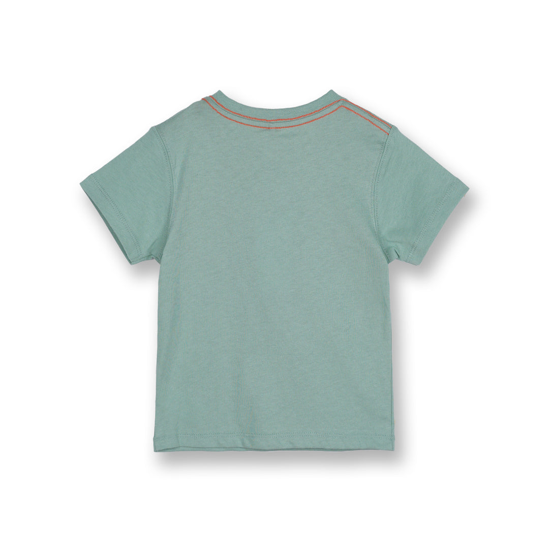 Poney Boys Green Geeky Monster Short Sleeve Tee