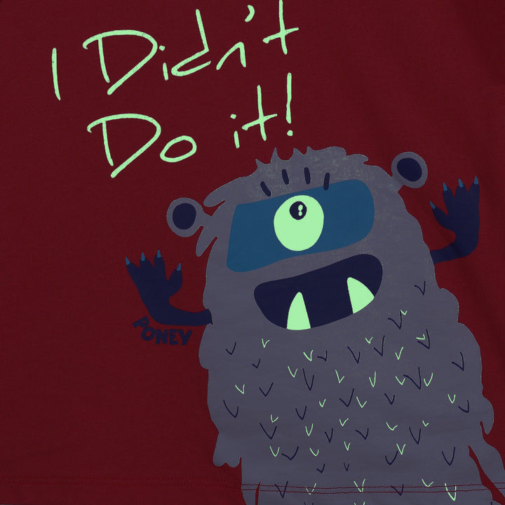 Poney Boys Red I Didn't Do It Short Sleeve Tee