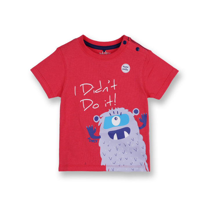 Poney Boys Red I Didn't Do It Short Sleeve Tee