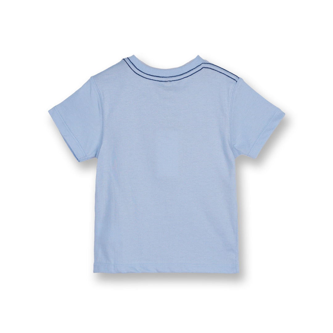 Poney Boys Light Blue Bear Hug Short Sleeve Tee
