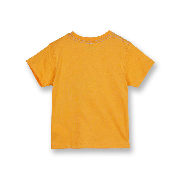 Poney Boys Yellow Let's Play with Dino Short Sleeve Tee
