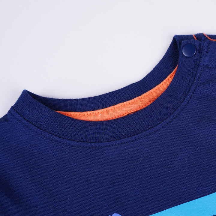 Poney Boys Navy Monster Said Boo Short Sleeve Tee