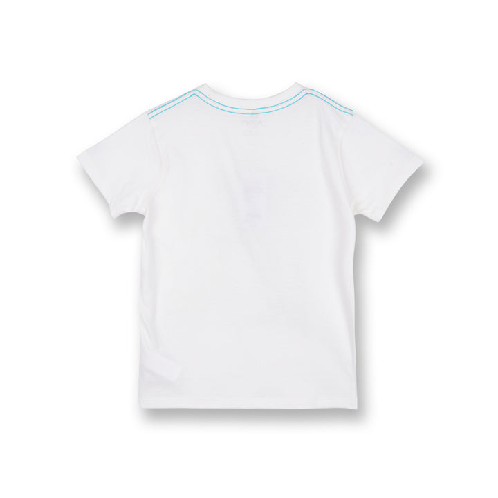Poney Boys White Poney Day Short Sleeve Tee