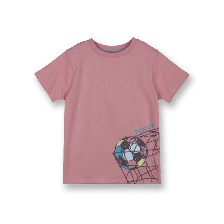 Poney Boys Pink Goal Short Sleeve Tee