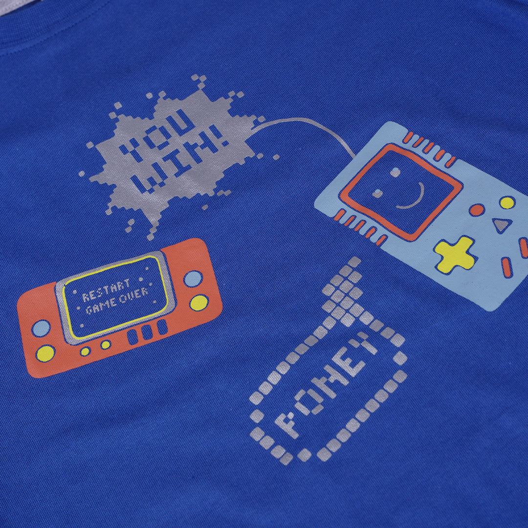 Poney Boys Blue Tim's Video Games Short Sleeve Tee