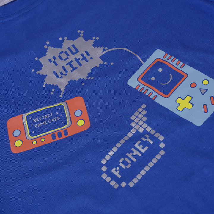 Poney Boys Blue Tim's Video Games Short Sleeve Tee