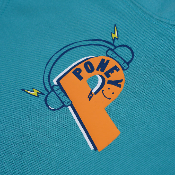 Poney Boys Green Poney's Music Lover Short Sleeve Tee