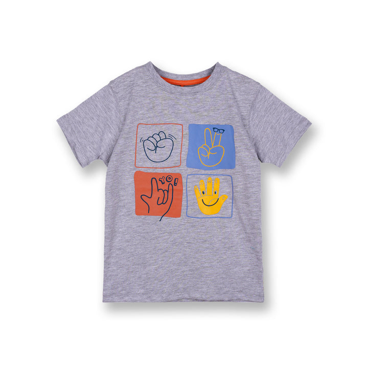 Poney Boys Melange Poney's Handsign Short Sleeve Tee