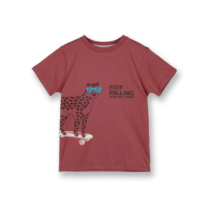 Poney Boys Brown Keep Rolling Short Sleeve Tee