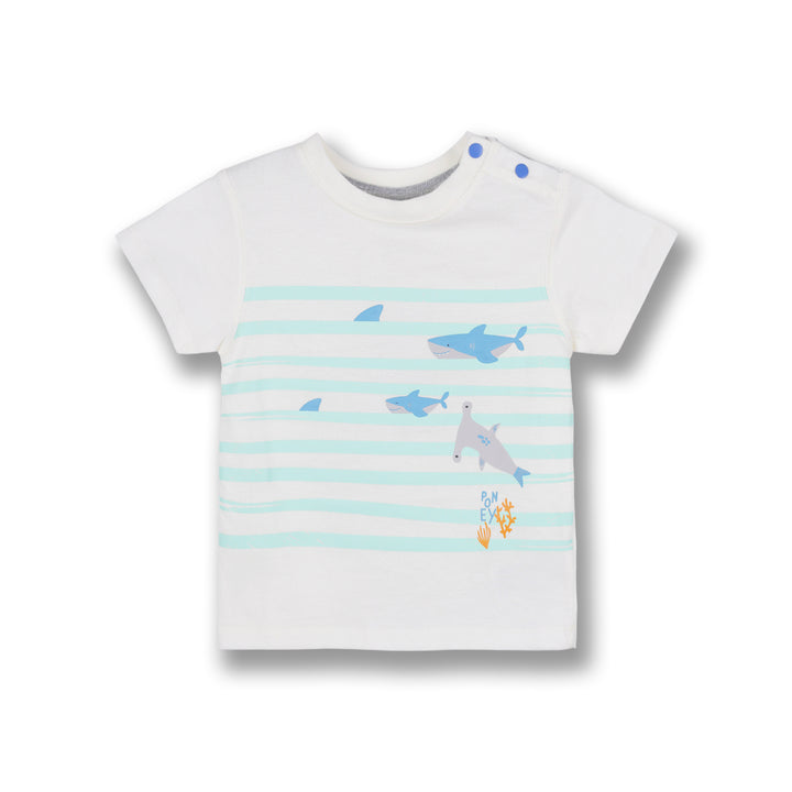 Poney Boys White Sea Life Short Sleeve Tee