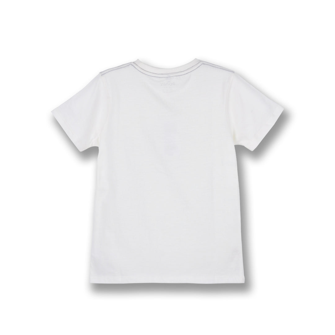 Poney Boys White Sea Life Short Sleeve Tee