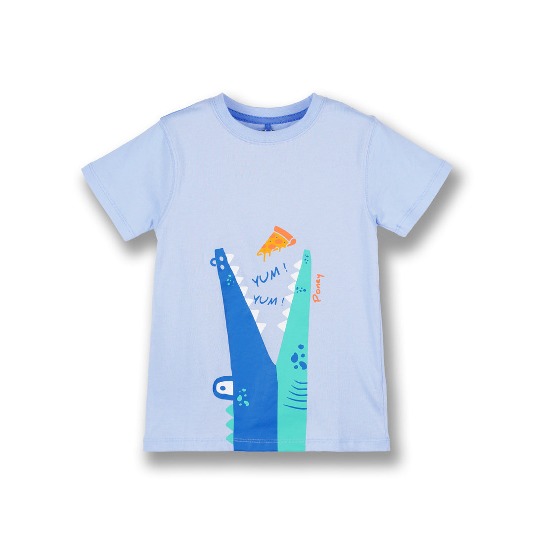 Poney Boys Light Blue Yum! Yum! Short Sleeve Tee