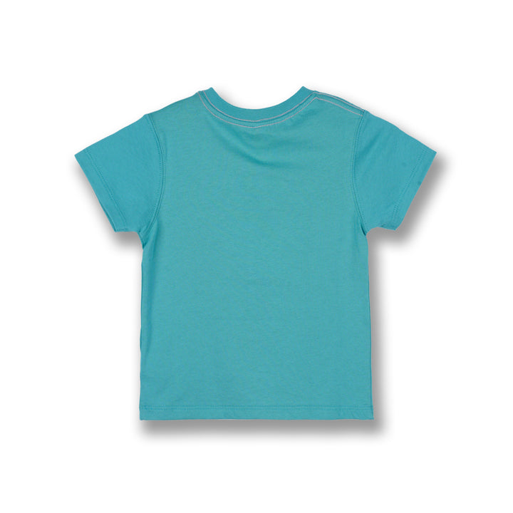 Poney Boys Green Let's Surf With Dino Short Sleeve Tee