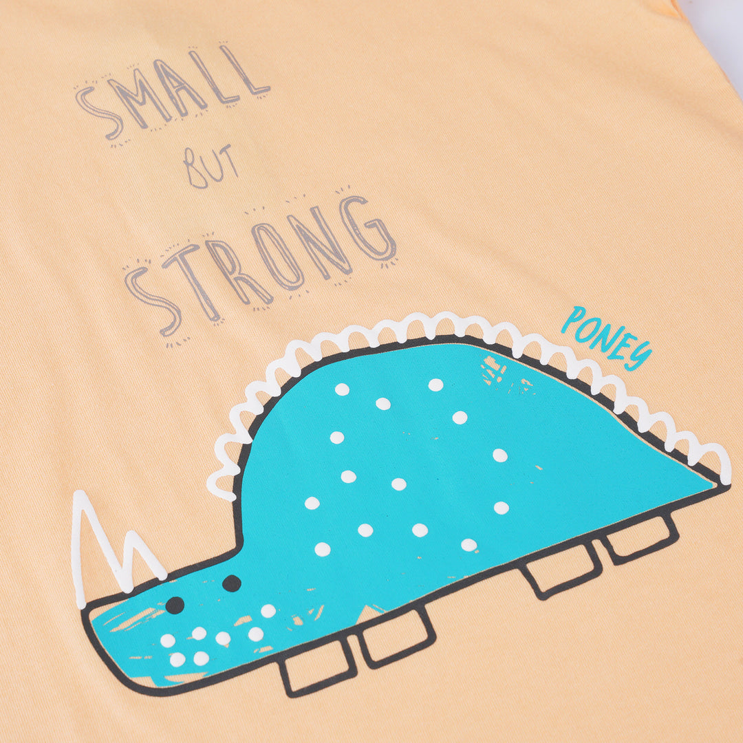 Poney Boys Yellow Small But Strong Short Sleeve Tee