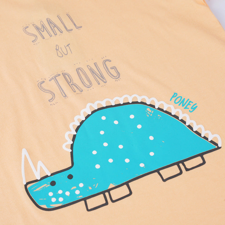Poney Boys Yellow Small But Strong Short Sleeve Tee