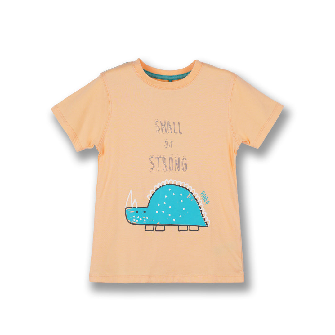 Poney Boys Yellow Small But Strong Short Sleeve Tee