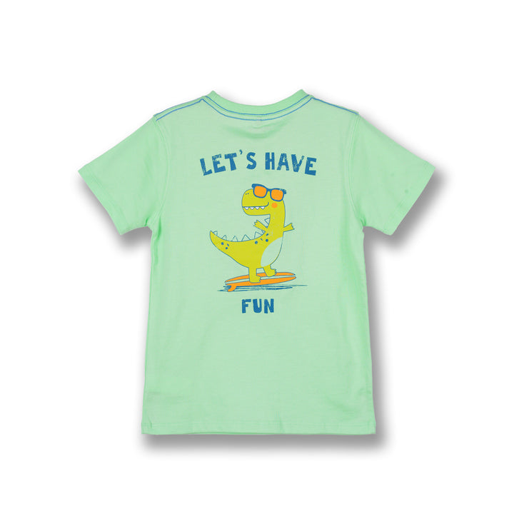 Poney Boys Lime Let's Have Fun! Short Sleeve Tee